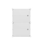 Artiss Shoe Rack DIY Set of 2 Storage Cube Stackable White - Image 5