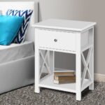 Artiss Bedside Table 1 Drawer with Shelf - EMMA White - Image 7