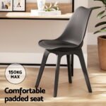 1 Artiss Dining Table and 4 Chairs Set Marble Black - Image 6