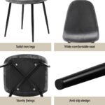 1 Artiss Dining Table and 4 Chairs Set Grey Metal - Image 6