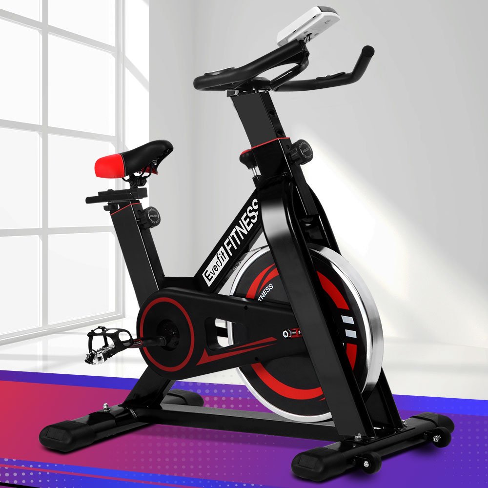 EB-E-SPIN-01-BK-202502281034-00 Everfit Spin Bike Exercise Bike Flywheel Cycling Home Gym Fitness Indoor Cardio - Image 1