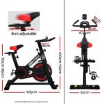 Everfit Spin Bike Exercise Bike Flywheel Cycling Home Gym Fitness Indoor Cardio - Image 2
