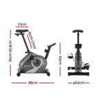 Everfit Under Desk Exercise Bike Magnetic Resistance Cardio workouts 120kg Capacity - Image 2