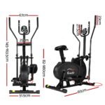 Everfit Exercise Bike 5 in 1 Elliptical Cross Trainer Home Gym Indoor Cardio - Image 2