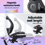 Everfit Recumbent Exercise Bike Magnetic Cycling Mesh Chair 120kg Loading - Image 5