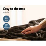 Giselle Bedding Electric Throw Blanket - Chocolate - Image 7