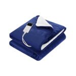 Giselle Electric Throw Rug Heated Blanket Washable Snuggle Flannel Winter Navy - Image 2