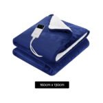 Giselle Electric Throw Rug Heated Blanket Washable Snuggle Flannel Winter Navy - Image 3