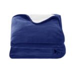 Giselle Electric Throw Rug Heated Blanket Washable Snuggle Flannel Winter Navy - Image 4