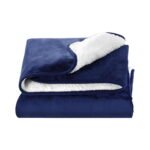 Giselle Electric Throw Rug Heated Blanket Washable Snuggle Flannel Winter Navy - Image 5