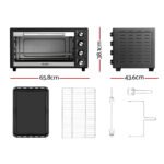 Devanti 60L Convection Oven Electric Fryer Ovens 2000W - Image 2