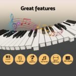 Alpha 61-Key Digital Piano Keyboard Electric Kids Gift Black - Image 4
