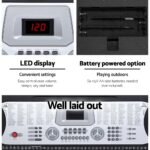 Alpha 61 Keys Electronic Piano Keyboard Digital Electric w/ Stand Beginner Silver - Image 5