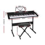 Alpha 61 Keys Electronic Piano Keyboard Digital Electric w/ Stand Stool Speaker - Image 2