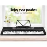 Alpha 61 Keys Electronic Piano Keyboard Digital Electric w/ Stand Stool Speaker - Image 4