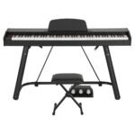 Alpha 88 Keys Electronic Piano Keyboard Digital Electric w/ Stand Stool Weighted - Image 3
