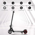 Electric Scooter 130W 16KM/H LED Light Folding Portable Riding Commuter Black - Image 5