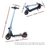 Electric Scooter 130W 16KM/H LED Light Folding Portable Riding Commuter Blue - Image 2