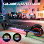 Electric Scooter 130W 16KM/H LED Light Folding Portable Riding Commuter Blue - Image 6