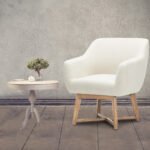 Artiss Armchair Tub Chair Beige Aston - Image 7