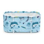 Weisshorn Foldable Bathtub PVC Spa Bucket Inflatable Cushion 114x62cm Blue - Image 3