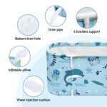 Weisshorn Foldable Bathtub PVC Spa Bucket Inflatable Cushion 114x62cm Blue - Image 5