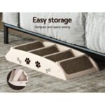 i.Pet Dog Ramp Steps For Bed Sofa Car Pet Stairs Ladder Portable Foldable Beige - Image 6