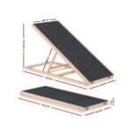 i.Pet Dog Ramp 100cm Adjustable Height Wooden Steps Stairs For Bed Sofa Car Foldable - Image 2