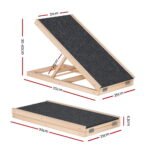 i.Pet Dog Ramp 70cm Adjustable Height Wooden Steps Stairs For Bed Sofa Car Foldable - Image 2