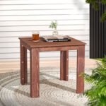 Gardeon Coffee Side Table Wooden Desk Outdoor Furniture Camping Garden Brown - Image 7