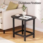 Gardeon Outdoor Coffee Side Table HDPE Desk Patio Furniture Camping Garden Black - Image 6