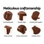 Gardeon Adirondack Outdoor Chairs Wooden Beach Chair Patio Furniture Garden Brown - Image 4