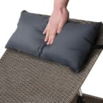Gardeon 2x Sun Lounge Wicker Lounger Outdoor Furniture Beach Armchair Adjustable Grey&Beige - Image 7