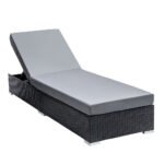 Gardeon Sun Lounge Wicker Lounger Outdoor Furniture Day Bed Adjustable Rattan Garden Cover - Image 8