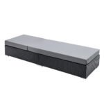 Gardeon 2PC Sun Lounge Wicker Lounger Outdoor Furniture Day Bed Adjustable Rattan Garden - Image 3