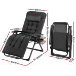 Gardeon Sun Lounge Lounger Folding Camping Zero Gravity Chair Outdoor Furniture - Image 2