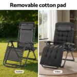 Gardeon Sun Lounge Lounger Folding Camping Zero Gravity Chair Outdoor Furniture - Image 5
