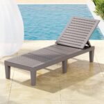 Gardeon Sun Lounge Adjustable Recliner Patio Outdoor Furniture Lightweight Brown - Image 7