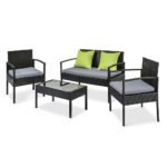 Gardeon Outdoor Sofa Set Wicker Lounge Setting Table and Chairs Patio Furniture - Image 3