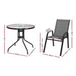 Gardeon Outdoor Dining Set Table and Chairs Patio Garden Furniture Bistro Set - Image 2