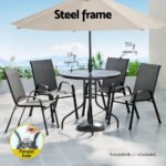 Gardeon Outdoor Dining Set Table and Chairs Patio Garden Furniture Bistro Set - Image 4