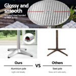 Gardeon Set of 4 Outdoor Bar Table Aluminium Round 70/110CM - Image 5