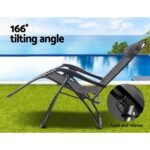 Gardeon Zero Gravity Chair Folding Outdoor Recliner Adjustable Sun Lounge Camping Beige - Image 4
