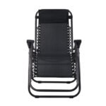 Gardeon Zero Gravity Chair Folding Outdoor Recliner Adjustable Sun Lounge Camping Black - Image 3