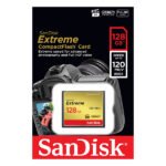 SanDisk 128GB Extreme CompactFlash Card with (write) 85MB/s and (Read)120MB/s - SDCFXSB-128G