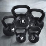 Everfit 22kg Kettlebell Set Weight Lifting Kettlebells Bench Dumbbells Gym Home - Image 8