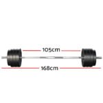 Everfit 78kg Barbell Set Weight Plates Bar Lifting Bench 168cm - Image 2