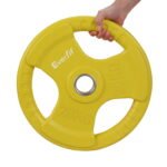 Everfit Weight Plates Olympic 20kg Dumbbell Barbell Plate Weight Lifting Home Gym Yellow - Image 3