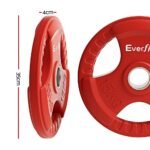 Everfit Weight Plates Olympic 15kgx2 Dumbbell Barbell Plate Weight Lifting Home Gym Red - Image 2