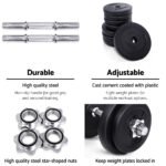 Everfit 20kg Dumbbell Set Weight Plates Dumbbells Lifting Bench - Image 5